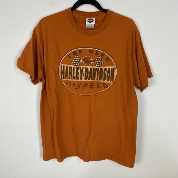 Harley Davidson The Need For Speed Copper Canyon Butte MT Short Sleeve Orange - Picture 1 of 3